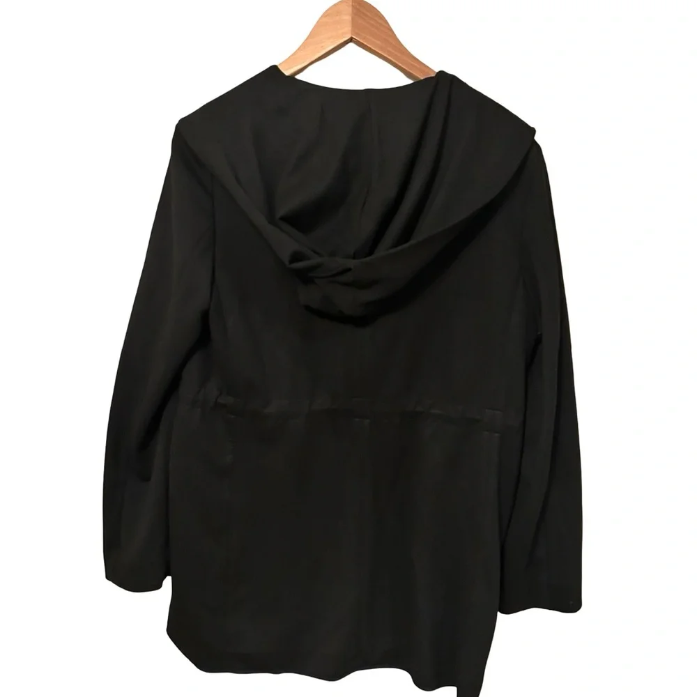 Theory Black Drape Drawstring Blazer Jacket Size Small - Picture 4 of 9